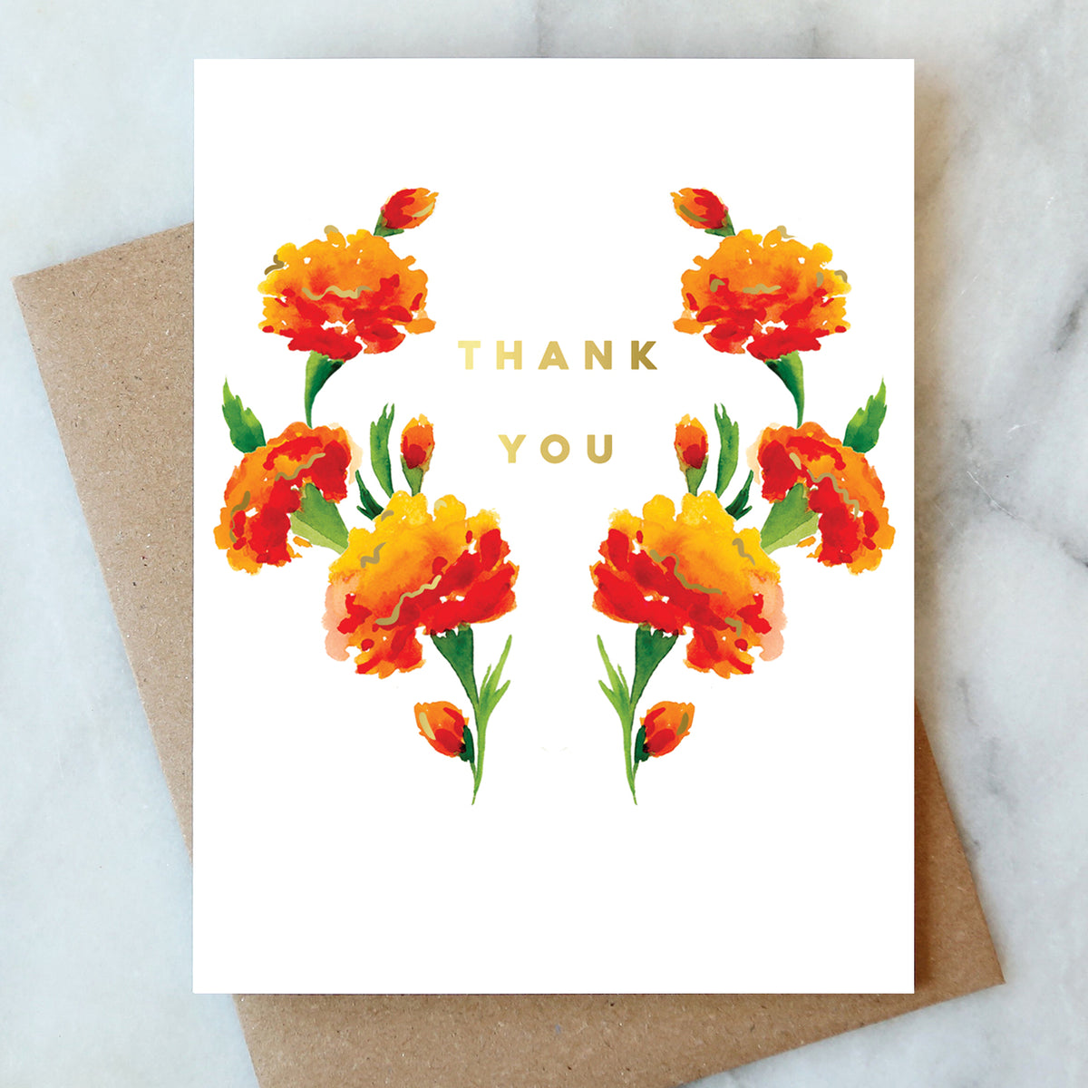 Marigold Thank You Card Box Set of 6 Abigail Jayne Design