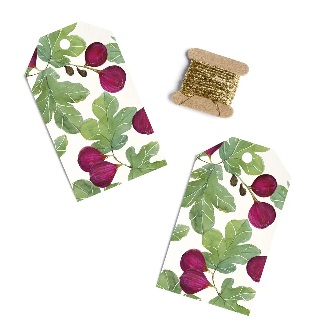Figs Gift Tags with Ribbon - set of 8