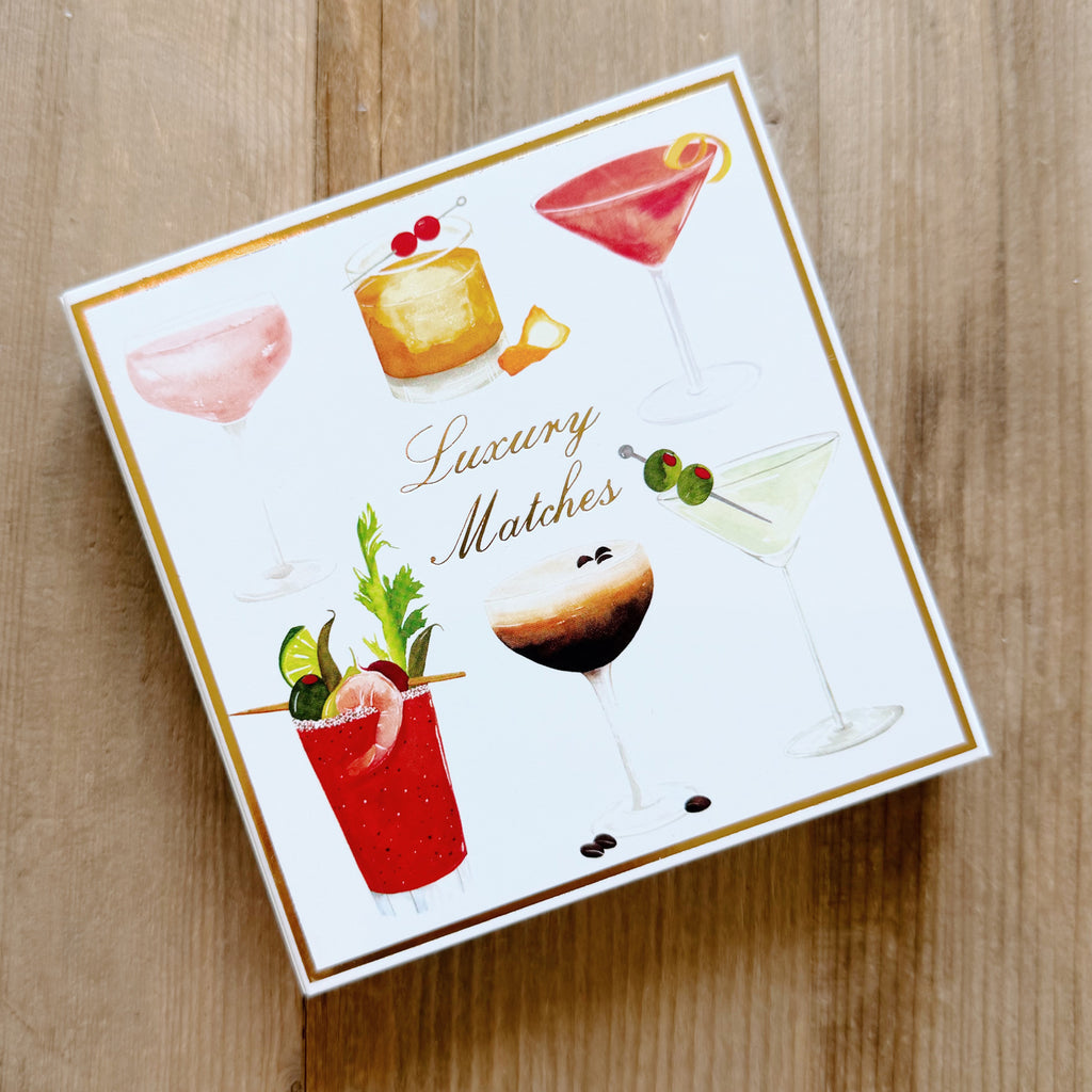 Luxury Cocktail 4" Square Safety Matches