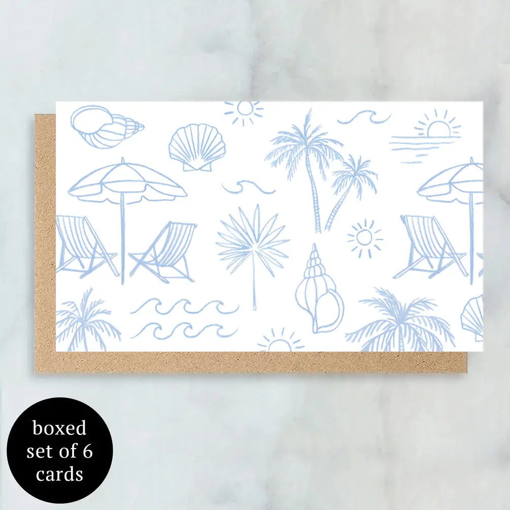 Beachy Mini Cards - Boxed Set of 6