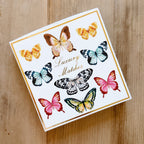 Luxury Botanical Butterfly 4" Square Safety Matches