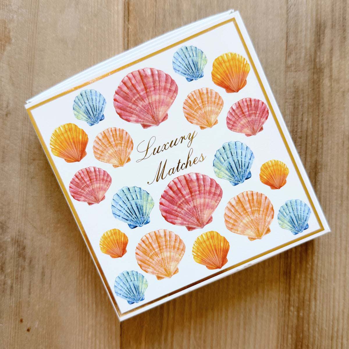 Luxury Sea Shells 4" Square Safety Matches