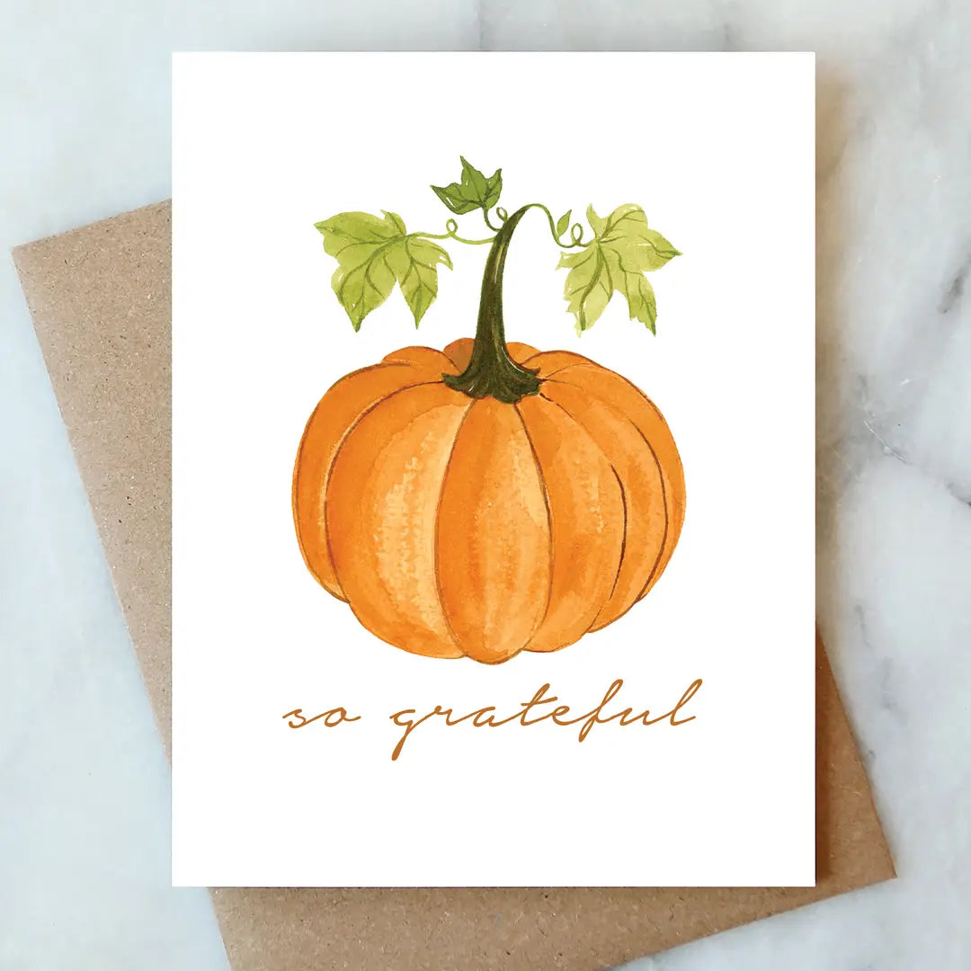 Pumpkin So Grateful Thank You Card