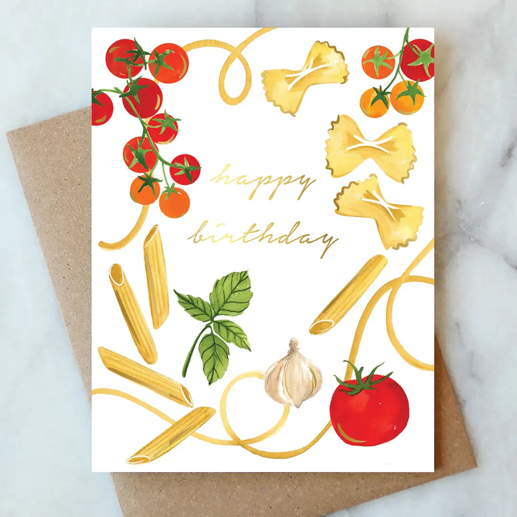 Pasta Party Birthday Card