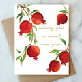 Pomegranate Rosh Hashanah New Year Card
