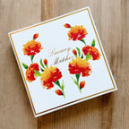 Luxury Marigold Floral 4" Square Safety Matches