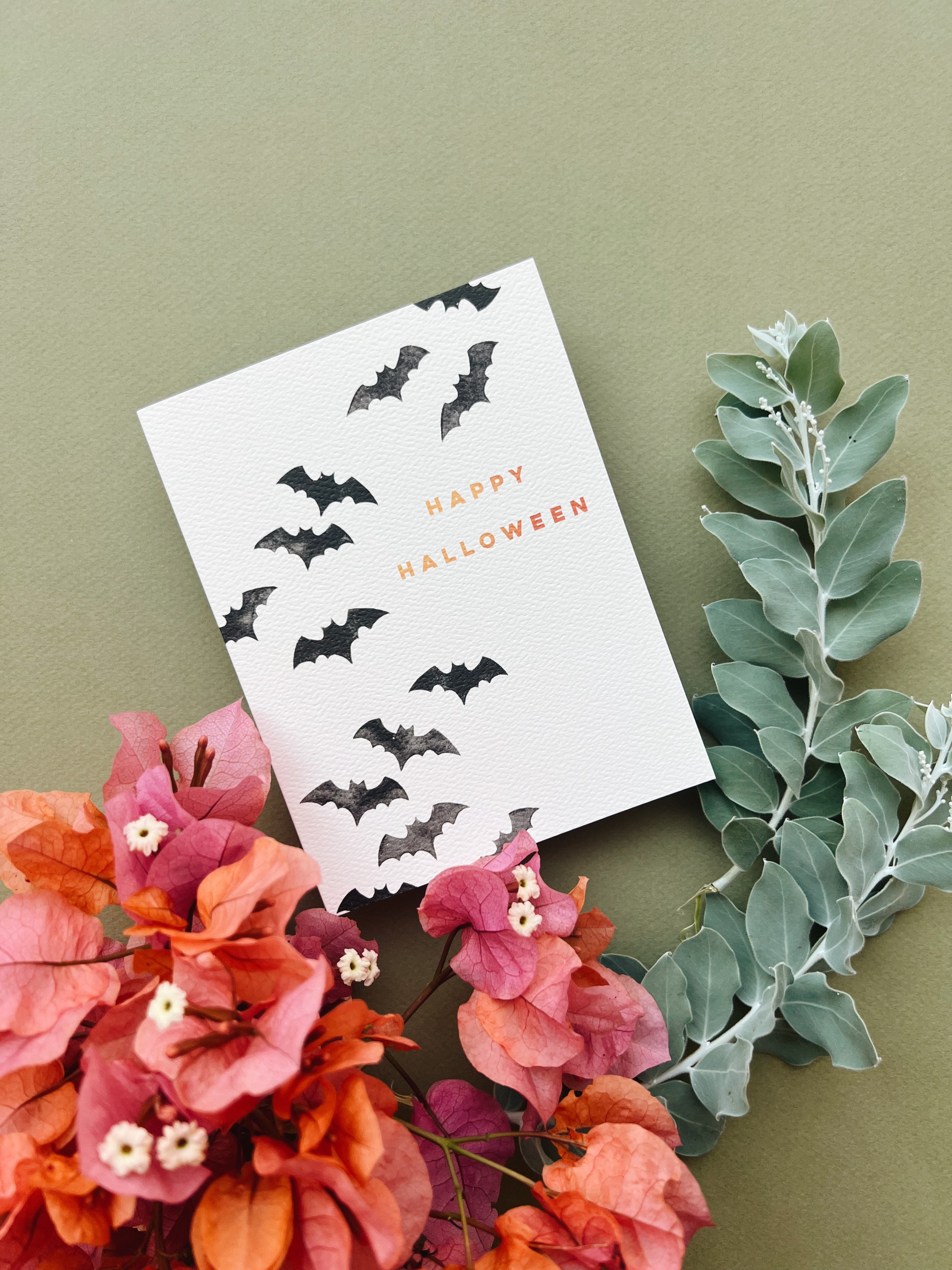 Bats Halloween Card