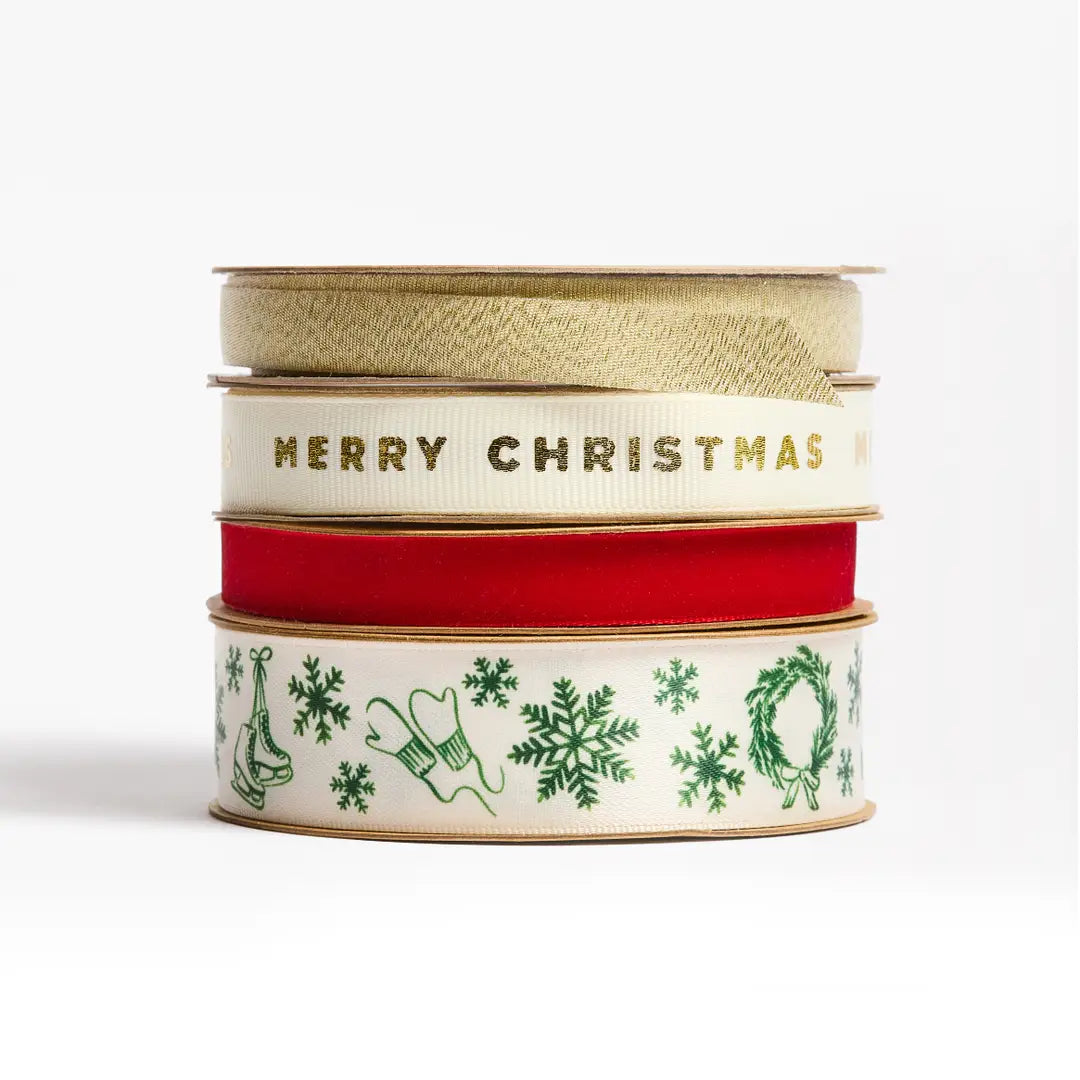 Christmas Holiday Set of Ribbon