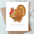 Turkey Thanksgiving Thank You Card