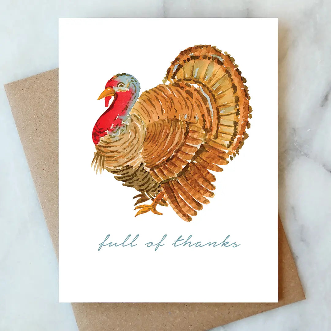 Turkey Thanksgiving Thank You Card