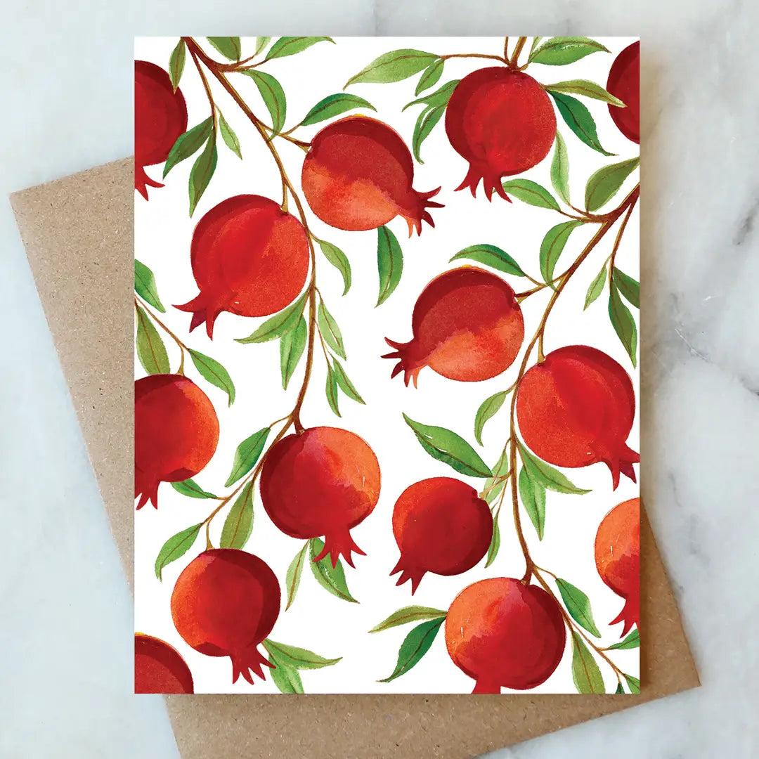 Pomegranates Blank Card
