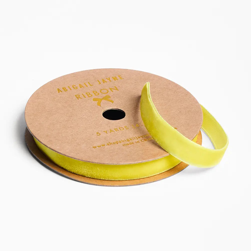 Chartreuse Velvet Ribbon