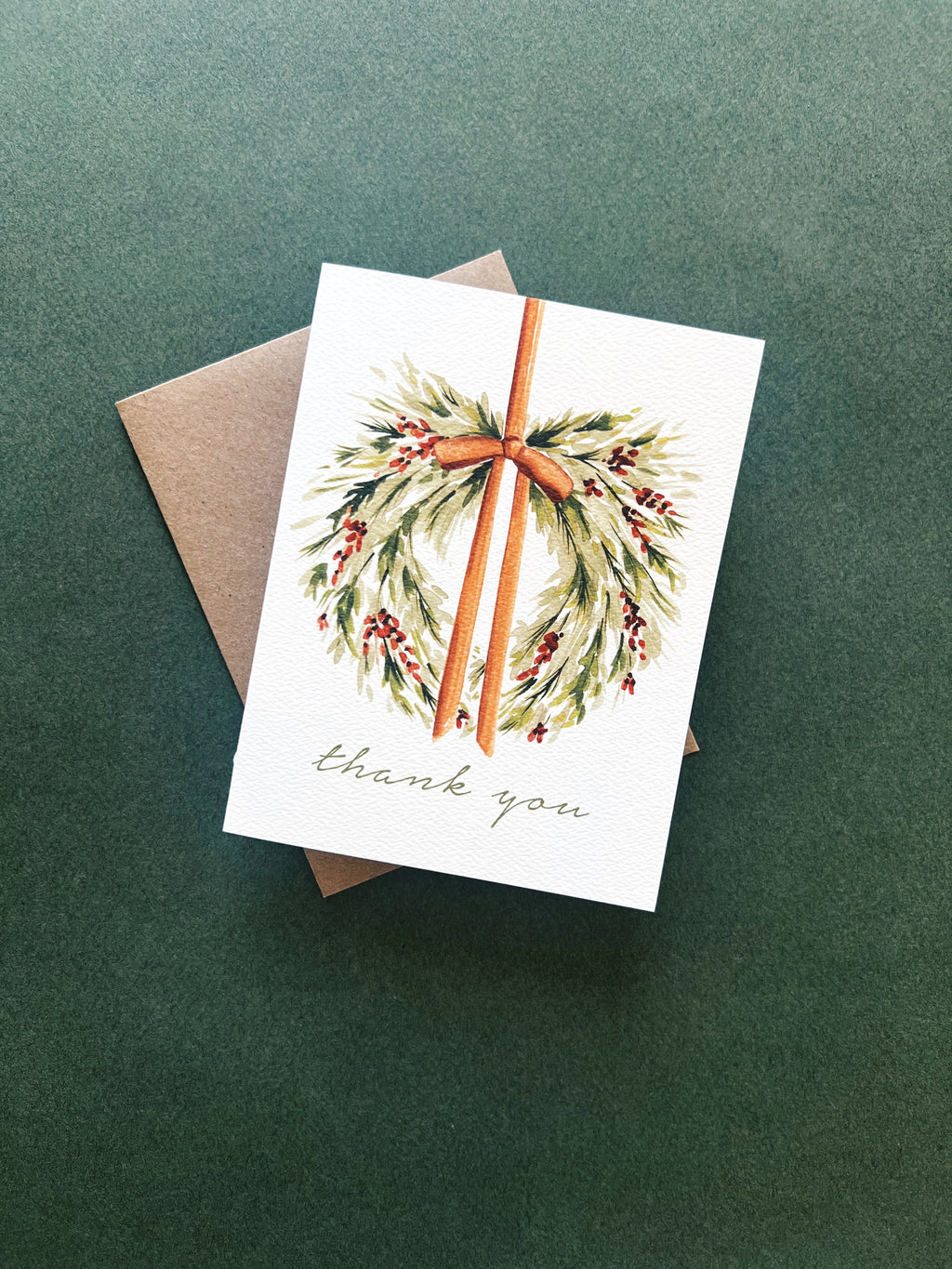 Autumn Wreath Thank You Card