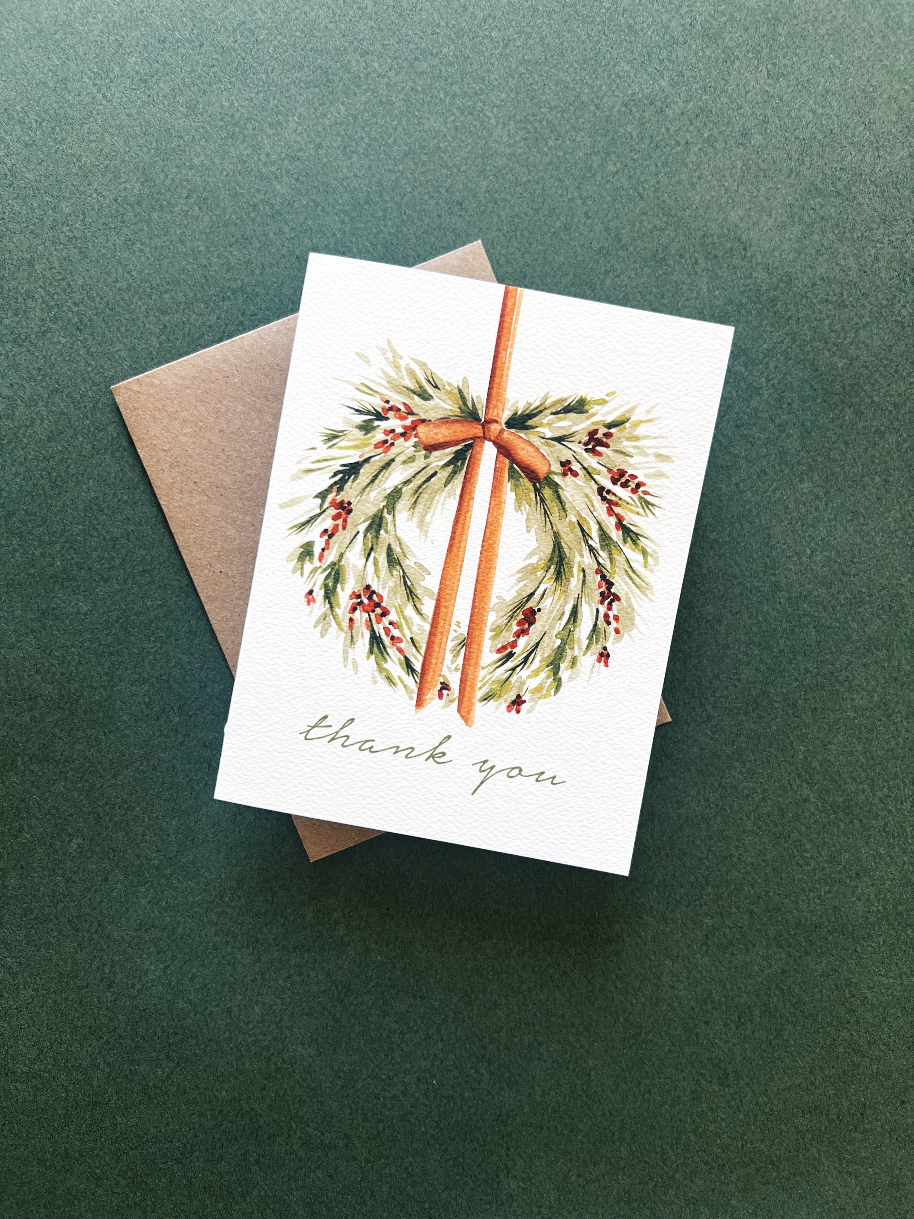 Autumn Wreath Thank You Card
