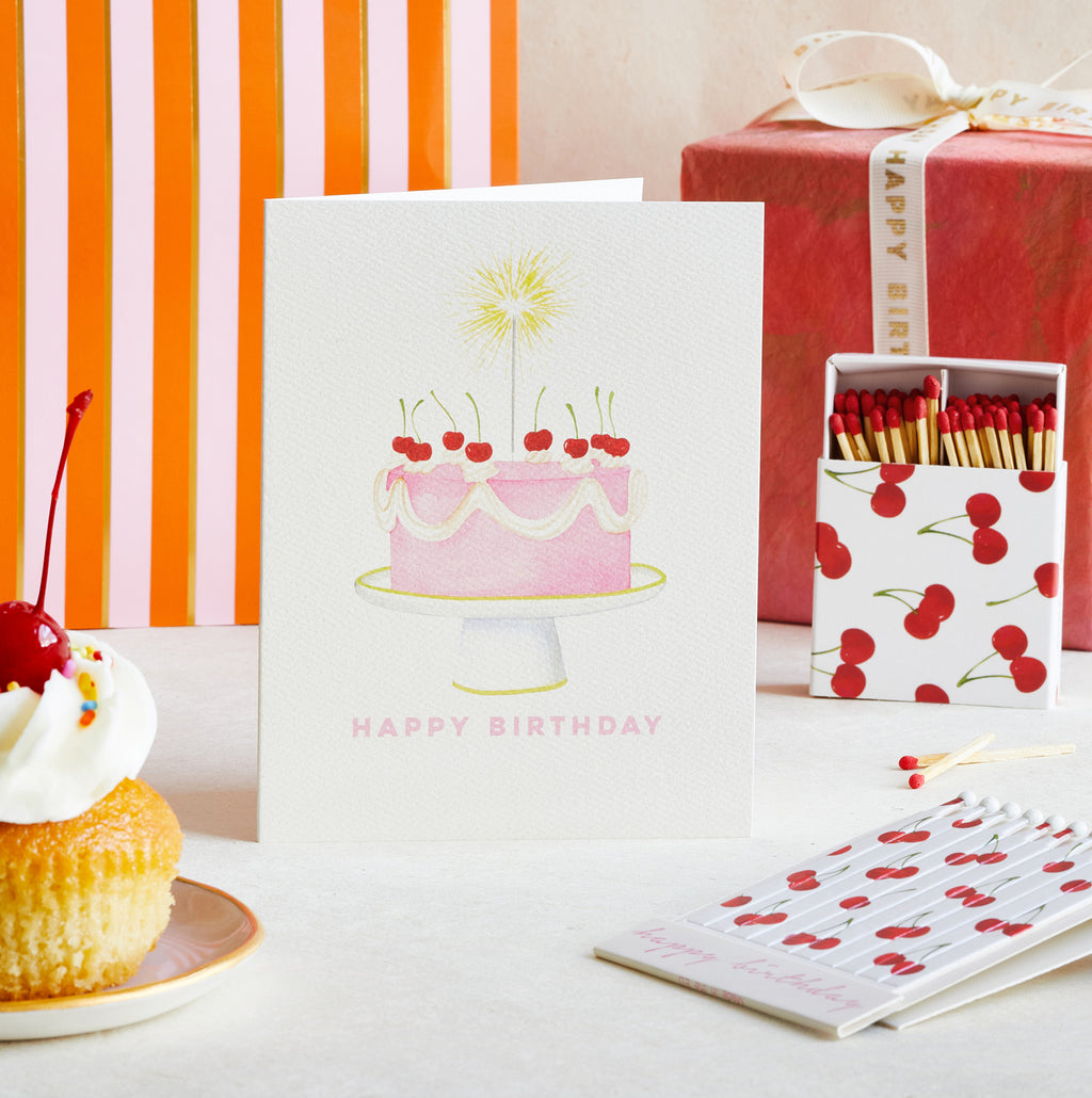 Sparkler Birthday Cake Card