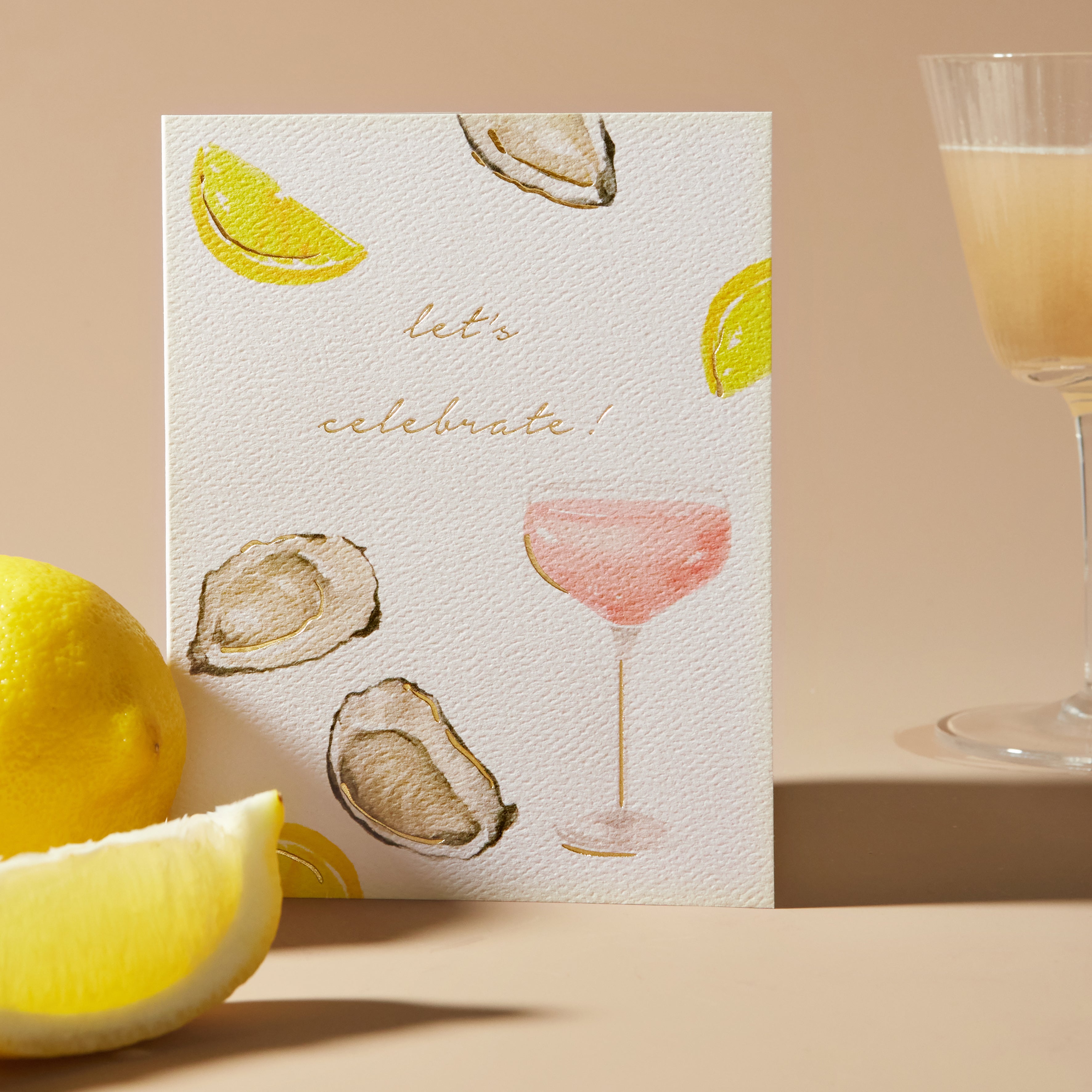 Oysters and Rose Celebration Card