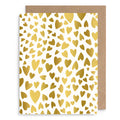 Gold Hearts Blank Card