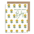 Yellow Floral Baby Card