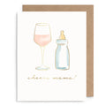 Bottle and Wine Baby Card