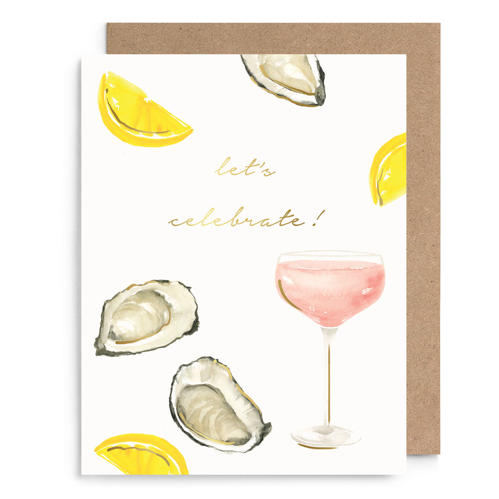 Oysters and Rose Celebration Card