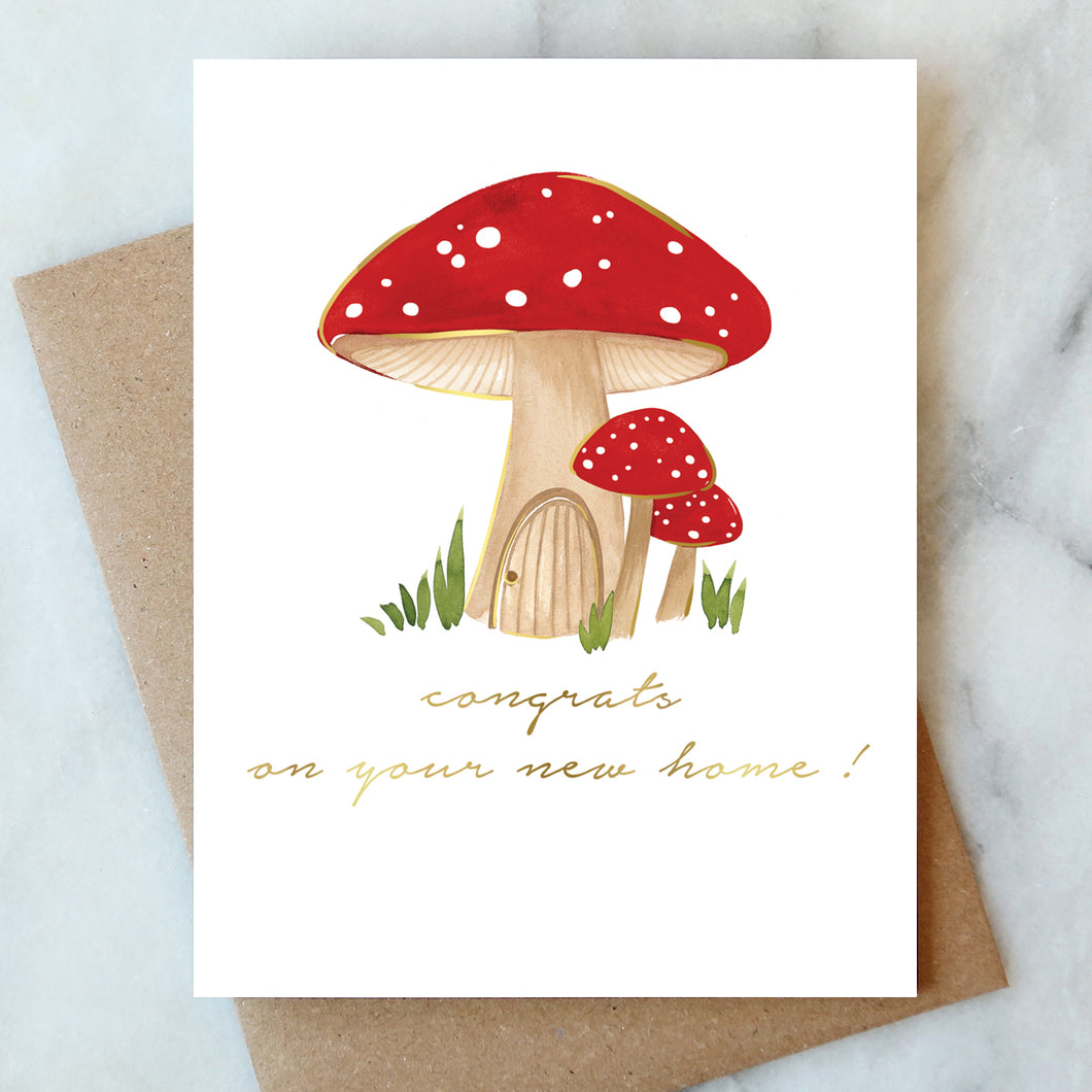 Mushrooms New Home Card
