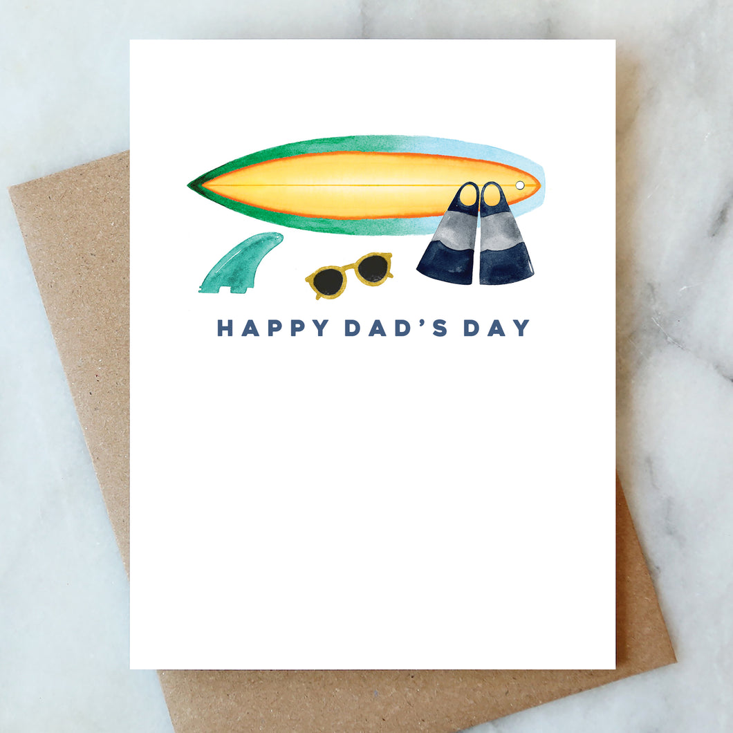 Surfer Dad's Day Card
