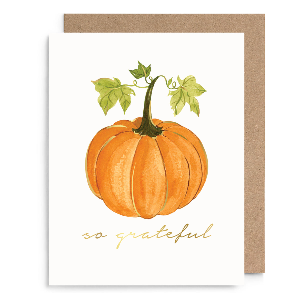 Pumpkin So Grateful Thank You Card