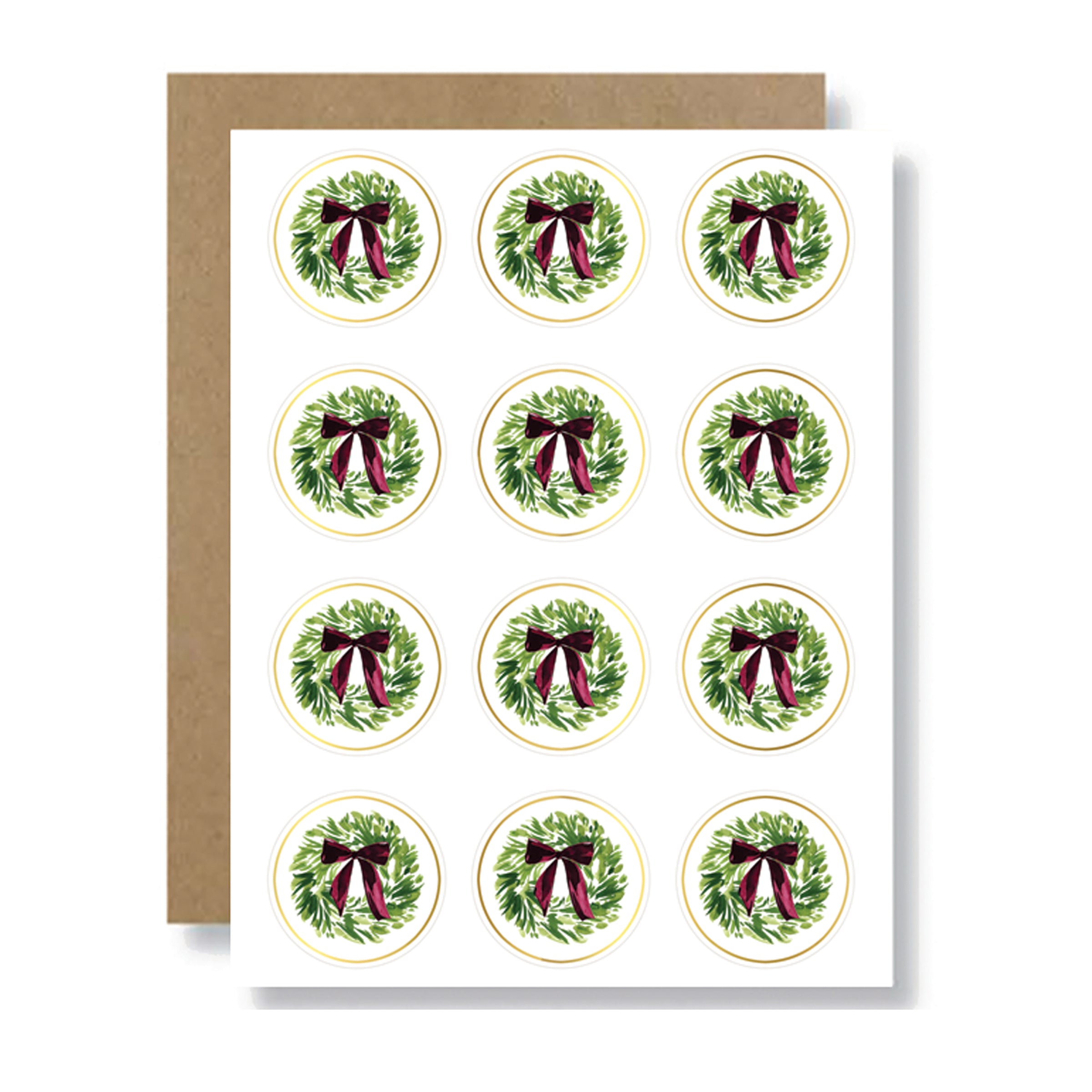 Bow Wreath Enclosure Stickers - 36