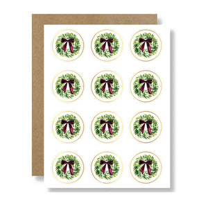Bow Wreath Enclosure Stickers - 36