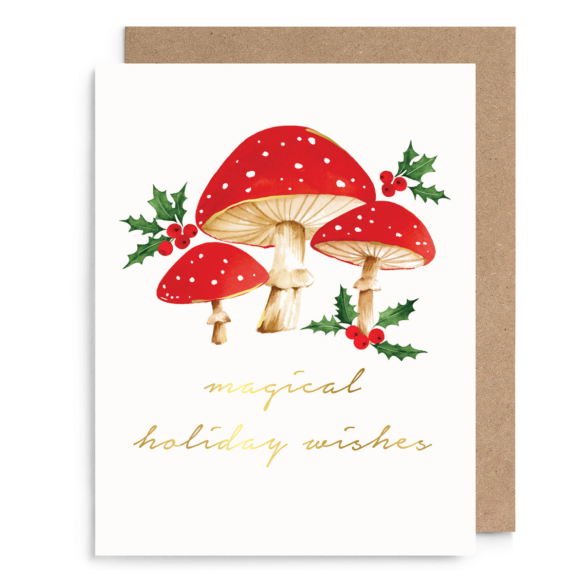 Magical Holiday Mushrooms Card