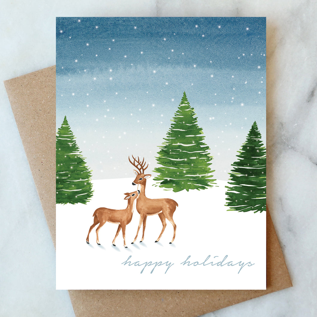 Deer Holiday Card