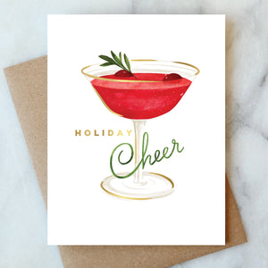 Cranberry Cocktail Card - Box Set of 6