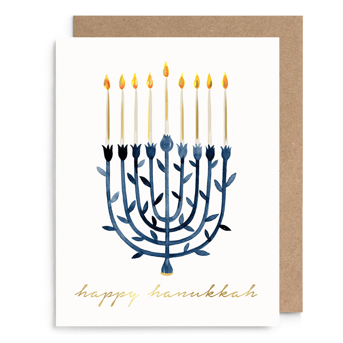 Bright Menorah Hanukkah Card