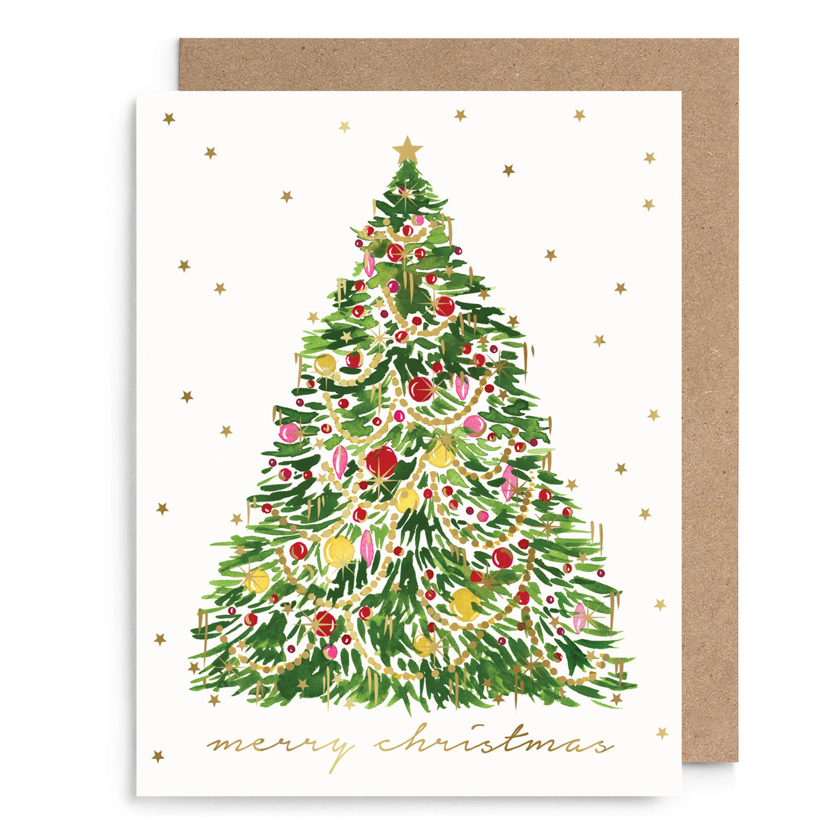 Tinsel Christmas Tree Card