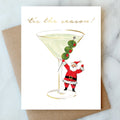 Santa Martini Card