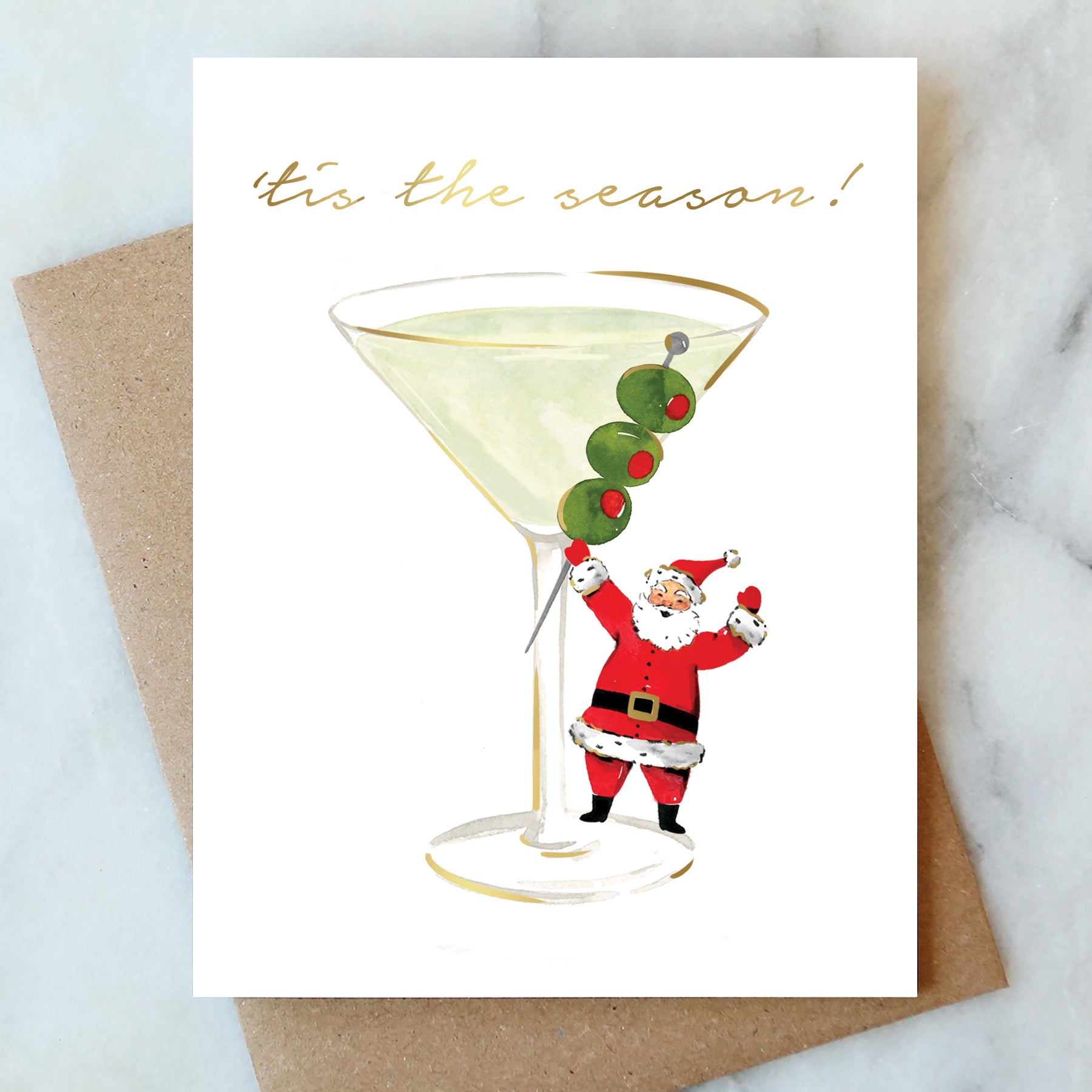 Santa Martini Card