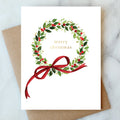 Berry Wreath Christmas Card