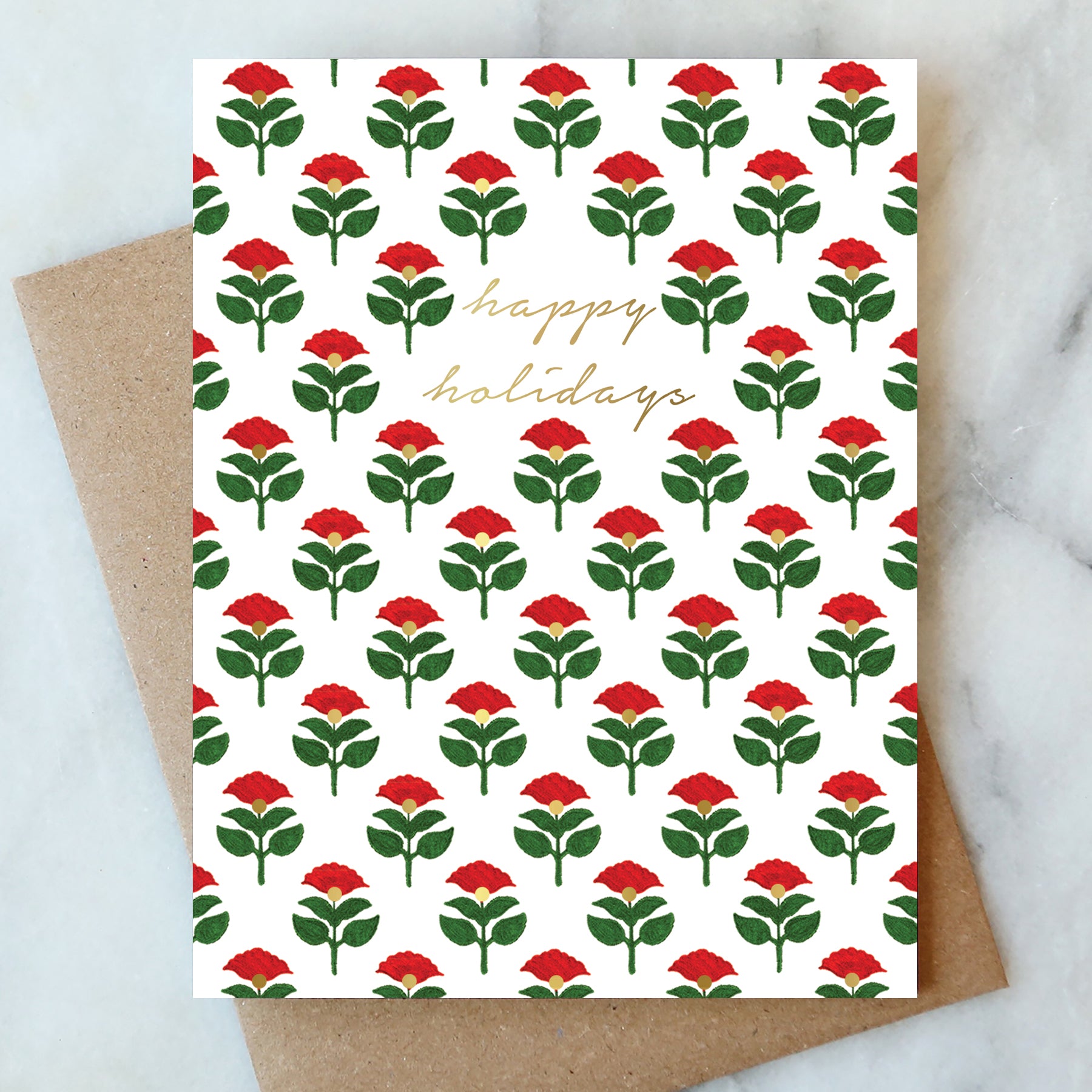 Holiday Block Print Card