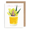 Tropical Cocktail Congrats Card