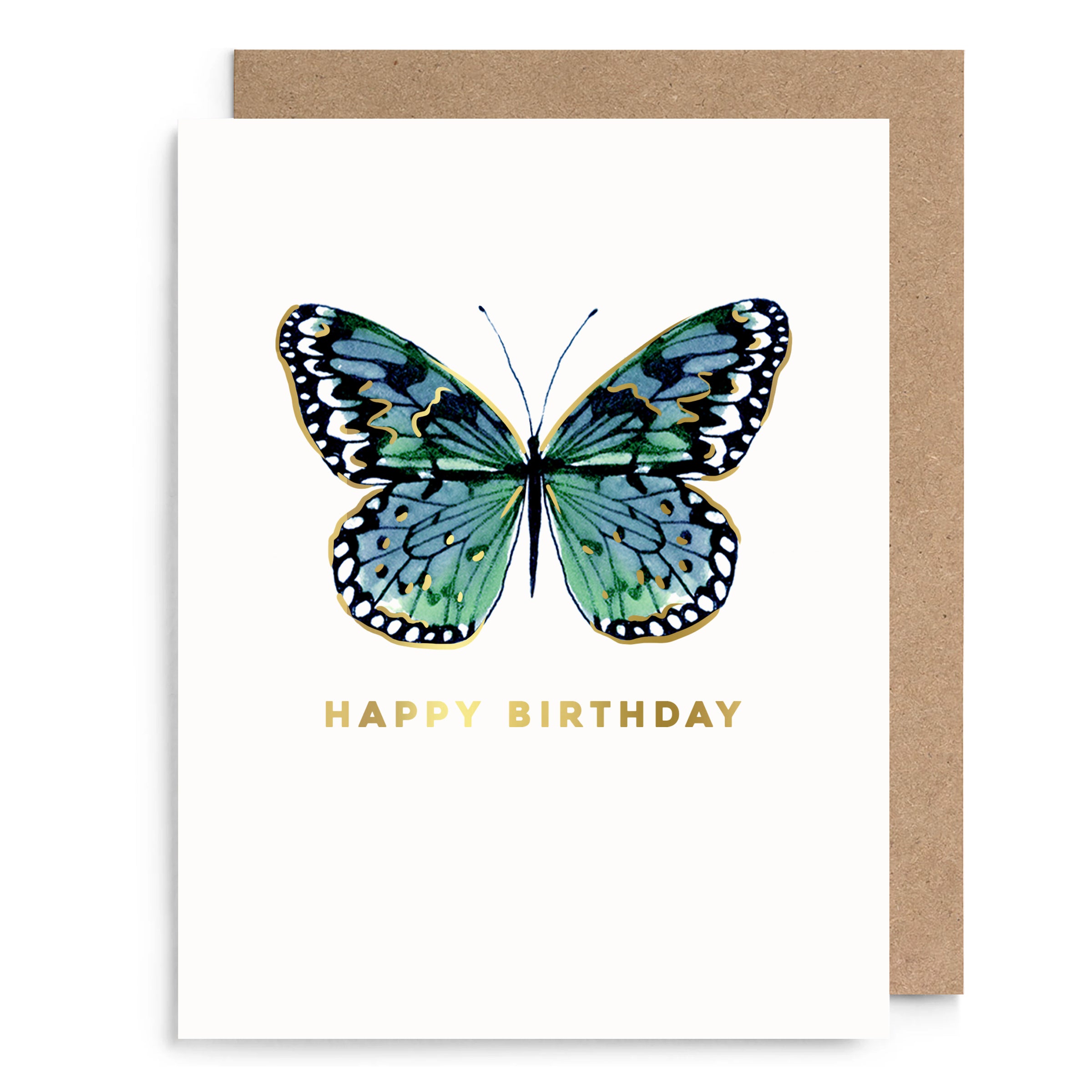 Blue Butterfly Birthday Card