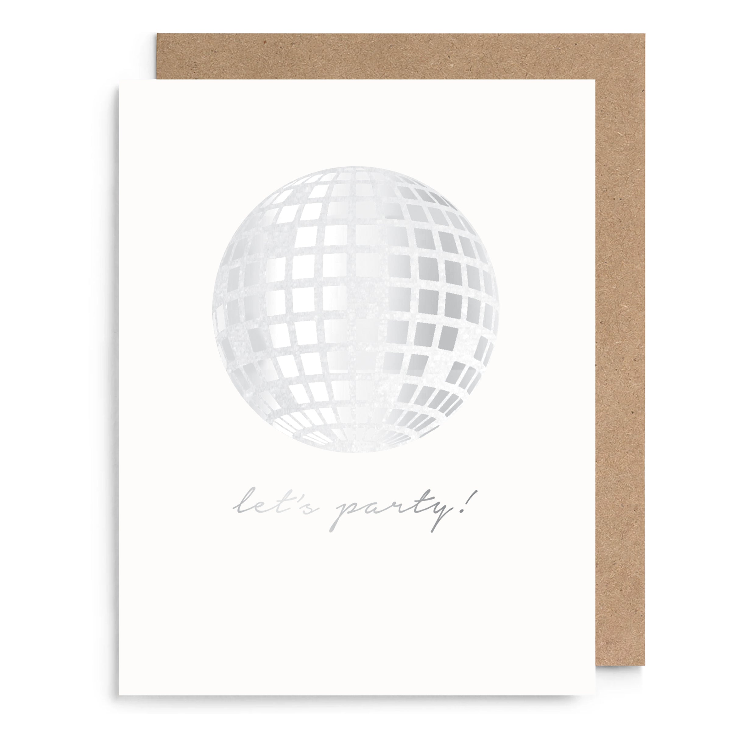 Disco Ball Let's Party Card