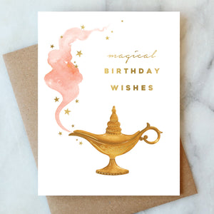 Genie Lamp Birthday Card