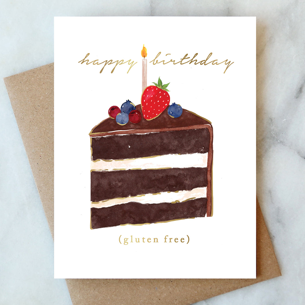 Gluten Free Birthday Cake Card