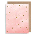 Soft Blush Stars Birthday Card