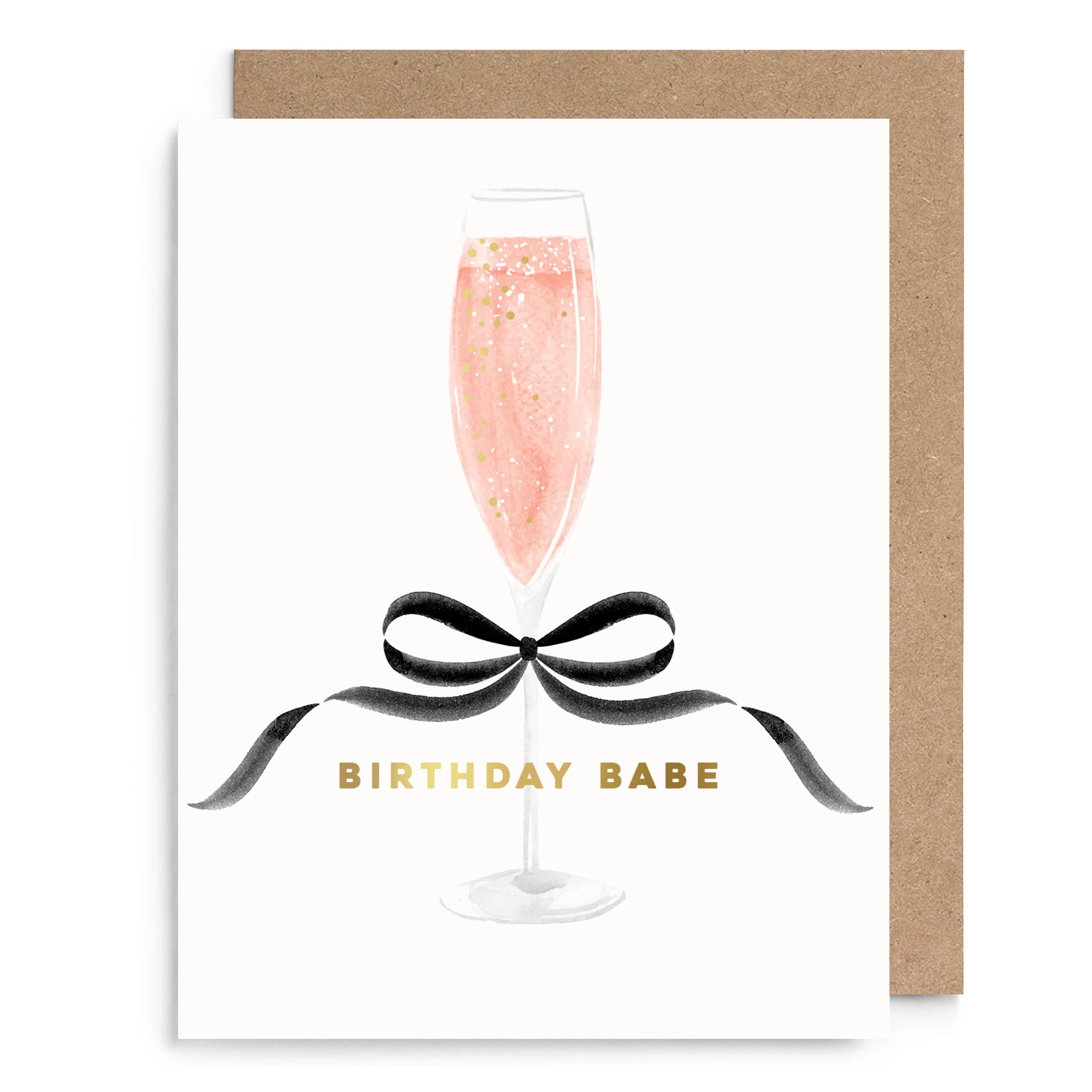 Bow Rosé Birthday Babe Card