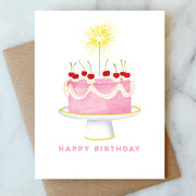 Sparkler Birthday Cake Card