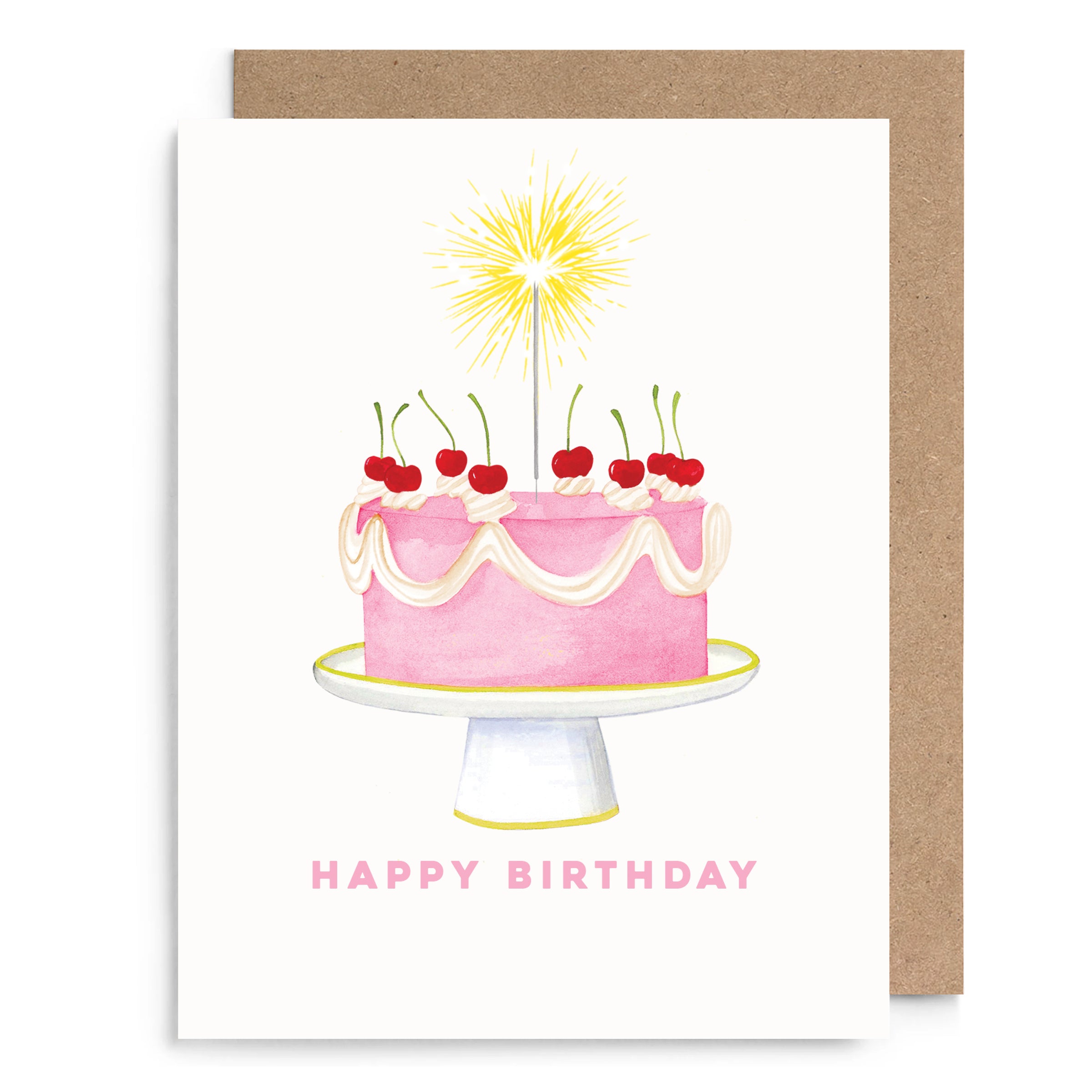 Sparkler Birthday Cake Card