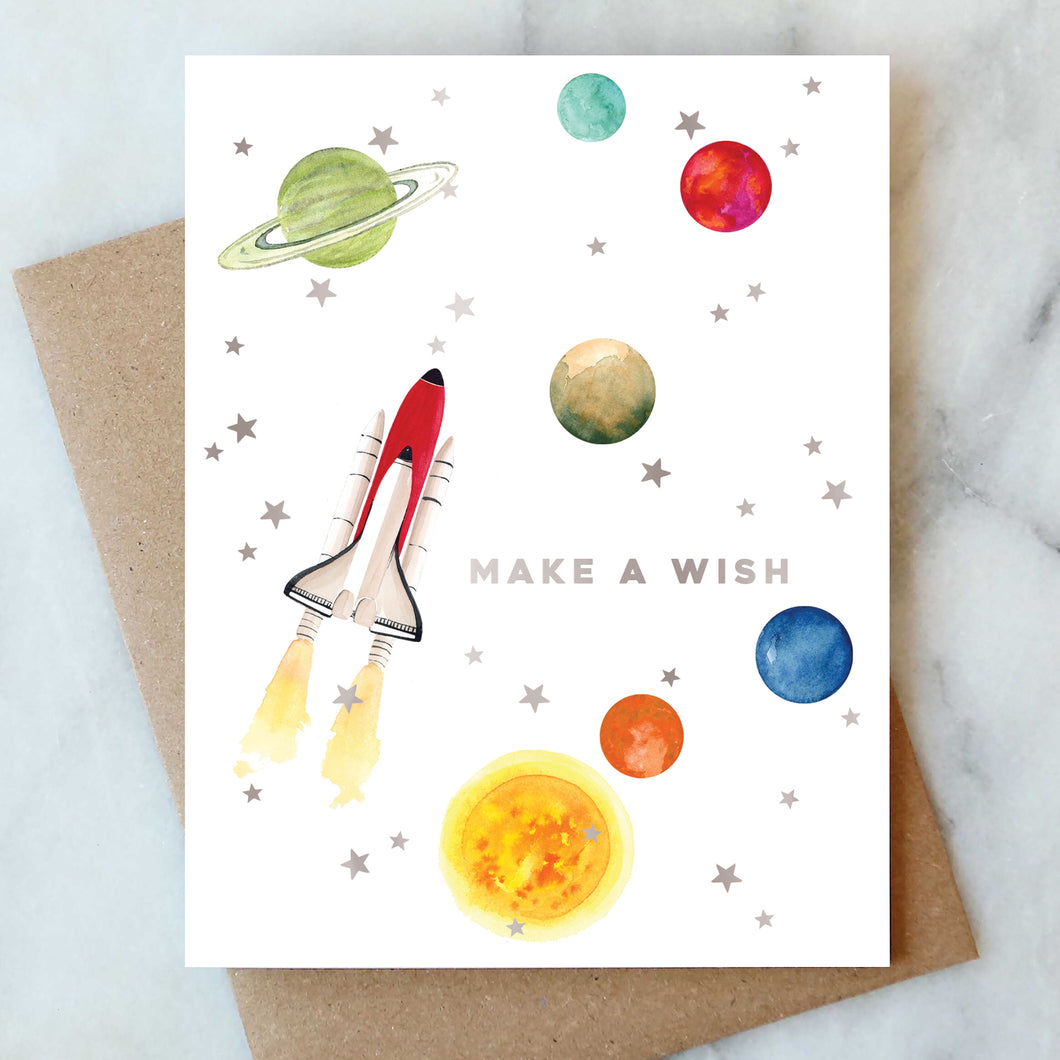Outer Space Kids Birthday Card