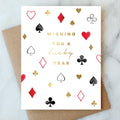 Spades Playing Card Lucky Birthday Card