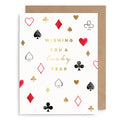 Spades Playing Card Lucky Birthday Card